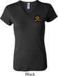 Yoga Gold AUM Patch Pocket Print Ladies V-neck Shirt