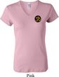 Yoga Gold AUM Patch Pocket Print Ladies V-neck Shirt