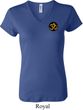 Yoga Gold AUM Patch Pocket Print Ladies V-neck Shirt