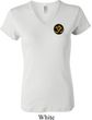 Yoga Gold AUM Patch Pocket Print Ladies V-neck Shirt
