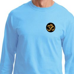 Yoga Gold AUM Patch Pocket Print Long Sleeve Shirt