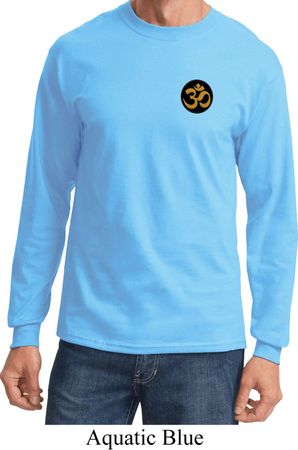 Yoga Gold AUM Patch Pocket Print Long Sleeve Shirt