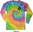 Yoga Gold AUM Patch Pocket Print Long Sleeve Tie Dye Shirt