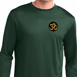 Yoga Gold AUM Patch Pocket Print Mens Dry Wicking Long Sleeve Shirt