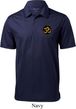 Yoga Gold AUM Patch Pocket Print Mens Textured Polo Shirt