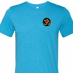 Yoga Gold AUM Patch Pocket Print Mens Tri Blend Crewneck Shirt