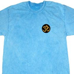 Yoga Gold AUM Patch Pocket Print Mineral Tie Dye Shirt