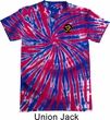 Yoga Gold AUM Patch Pocket Print Patriotic Tie Dye Shirt