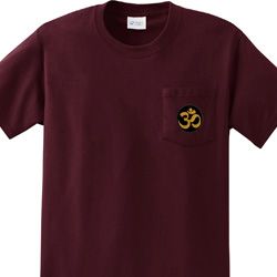 Yoga Gold AUM Patch Pocket Print Pocket Shirt