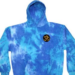 Yoga Gold AUM Patch Pocket Print Tie Dye Hoodie