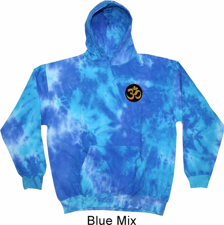 Yoga Gold AUM Patch Pocket Print Tie Dye Hoodie