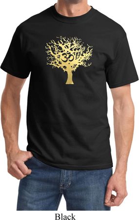 Yoga Gold Foil Tree of Life Adult Shirt