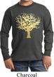 Yoga Gold Foil Tree of Life Kids Long Sleeve Shirt