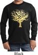 Yoga Gold Foil Tree of Life Kids Long Sleeve Shirt