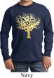 Yoga Gold Foil Tree of Life Kids Long Sleeve Shirt