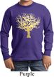 Yoga Gold Foil Tree of Life Kids Long Sleeve Shirt