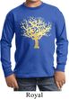 Yoga Gold Foil Tree of Life Kids Long Sleeve Shirt