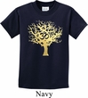 Yoga Gold Foil Tree of Life Kids Shirt