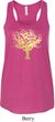 Yoga Gold Foil Tree of Life Ladies Flowy Racerback Tanktop