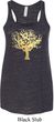 Yoga Gold Foil Tree of Life Ladies Flowy Racerback Tanktop