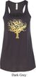 Yoga Gold Foil Tree of Life Ladies Flowy Racerback Tanktop