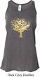 Yoga Gold Foil Tree of Life Ladies Flowy Racerback Tanktop