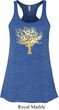Yoga Gold Foil Tree of Life Ladies Flowy Racerback Tanktop