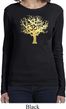 Yoga Gold Foil Tree of Life Ladies Long Sleeve Shirt