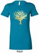 Yoga Gold Foil Tree of Life Ladies Longer Length Shirt