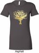 Yoga Gold Foil Tree of Life Ladies Longer Length Shirt