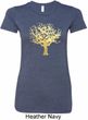 Yoga Gold Foil Tree of Life Ladies Longer Length Shirt