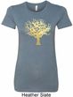 Yoga Gold Foil Tree of Life Ladies Longer Length Shirt
