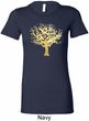 Yoga Gold Foil Tree of Life Ladies Longer Length Shirt