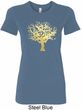 Yoga Gold Foil Tree of Life Ladies Longer Length Shirt