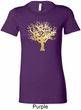 Yoga Gold Foil Tree of Life Ladies Longer Length Shirt
