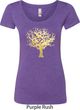 Yoga Gold Foil Tree of Life Ladies Scoop Neck Shirt