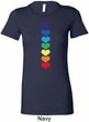 Yoga Heart Chakras Ladies Longer Length Shirt
