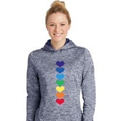 Yoga Heart Chakras Ladies Moisture Wicking Hoodie