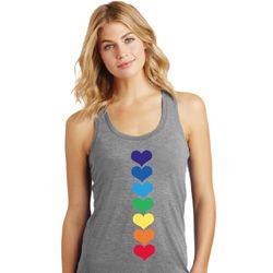 Yoga Heart Chakras Ladies Racerback Tank Top