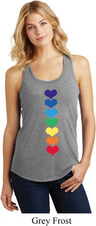 Yoga Heart Chakras Ladies Racerback Tank Top