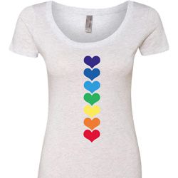 Yoga Heart Chakras Ladies Scoop Neck Shirt