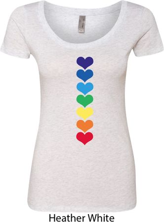 Yoga Heart Chakras Ladies Scoop Neck Shirt