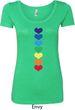 Yoga Heart Chakras Ladies Scoop Neck Shirt