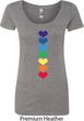 Yoga Heart Chakras Ladies Scoop Neck Shirt