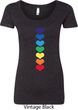 Yoga Heart Chakras Ladies Scoop Neck Shirt