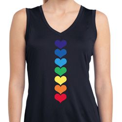 Yoga Heart Chakras Ladies Sleeveless Moisture Wicking Shirt