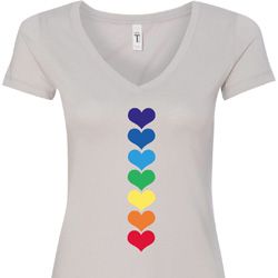 Yoga Heart Chakras Ladies V-Neck Shirt