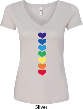 Yoga Heart Chakras Ladies V-Neck Shirt