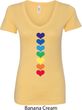 Yoga Heart Chakras Ladies V-Neck Shirt