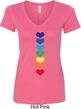 Yoga Heart Chakras Ladies V-Neck Shirt